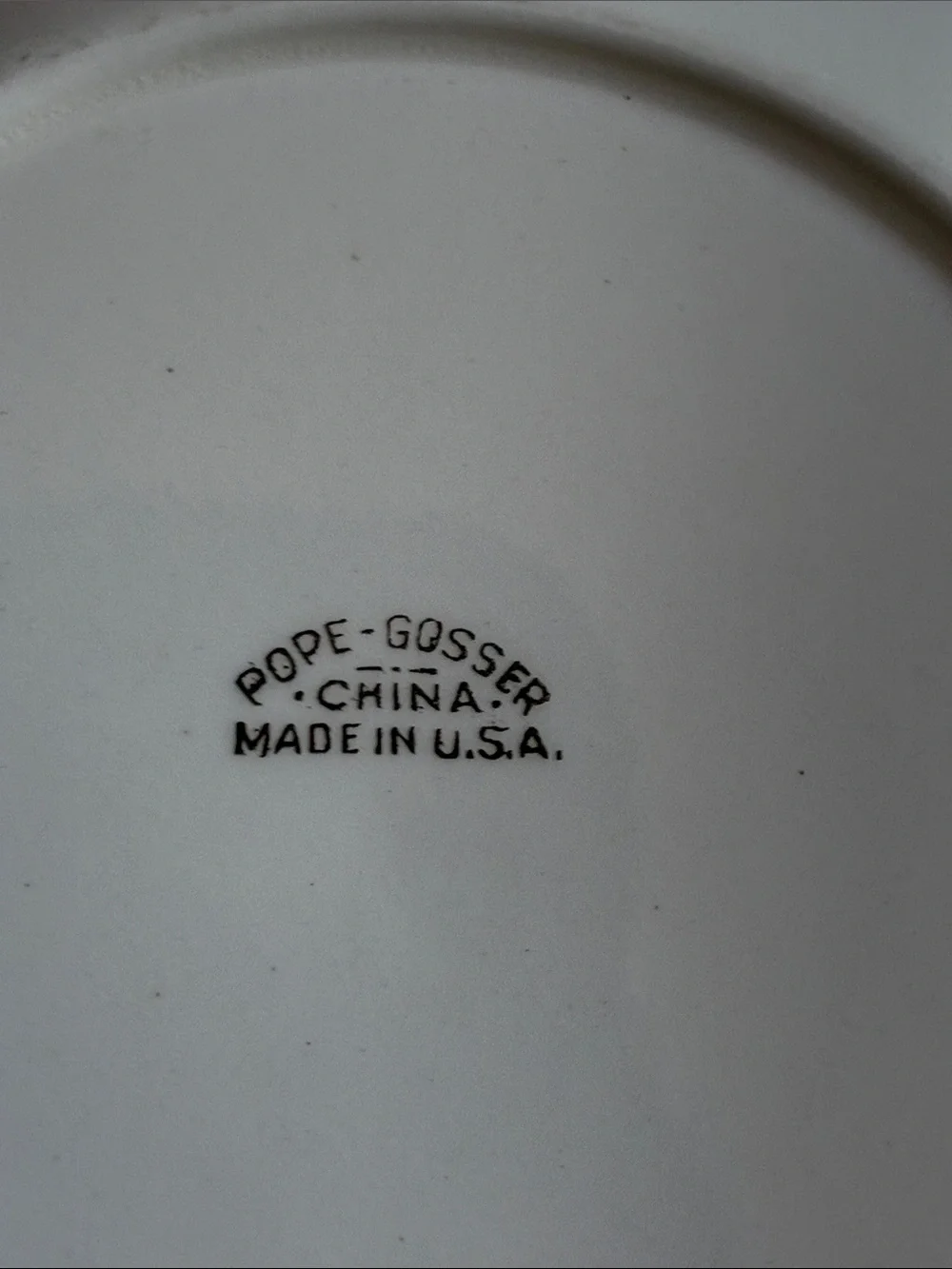 4 Vintage Pope Gosser Floral Fruit Basket Accent Side Plate WhiteGold Trim